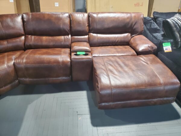 Real Leather Armless Recliner Chair