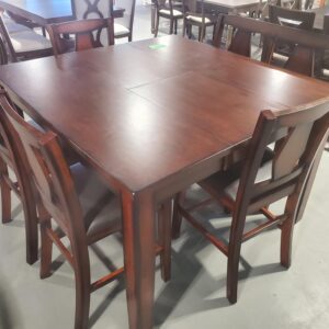 Urban Counter Height Table with Four Chairs and Bench