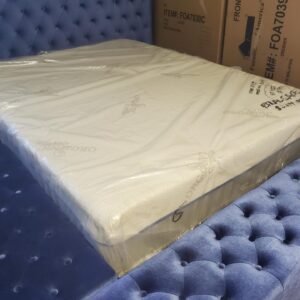A Foam Mattress With a Plastic Wrap