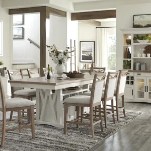 Parker House  AMERICANA MODERN DINING Island Counter Height Table + 6 Chairs