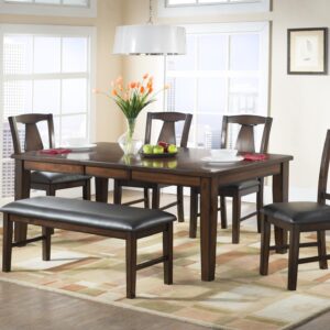 Urban Styles 1920 Napa Dining Table + 4 Chairs + Bench